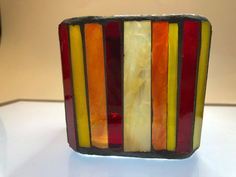 Image of Tulip Mosaic Glass Votive