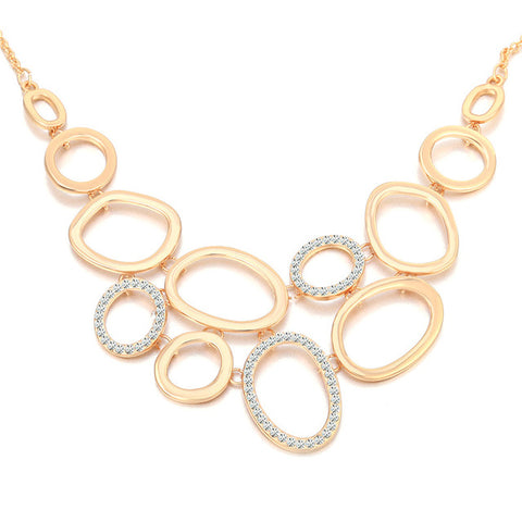 Image of Elegant Ovals & Circles Necklace