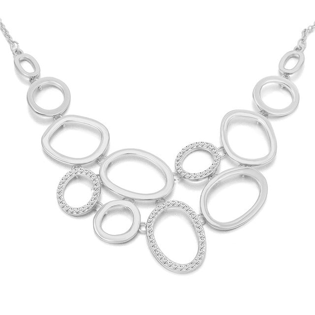 Elegant Ovals & Circles Necklace