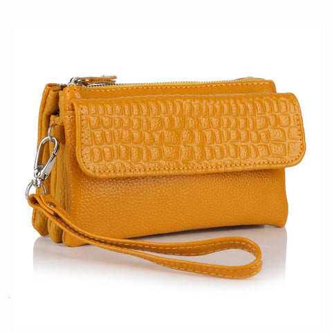Image of Crocodile Evening Bag with shoulder strap