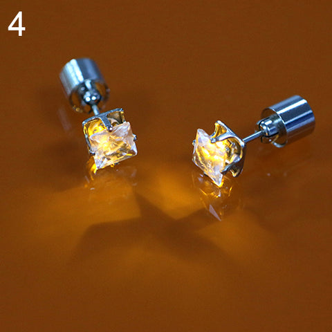 Image of LED Light Ear Studs Square Earrings - Free + Shipping
