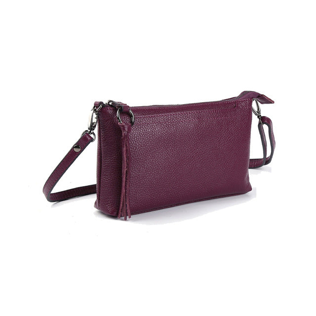 Leather Clutch Genuine Cowhide Leather Small Handbags Cross body