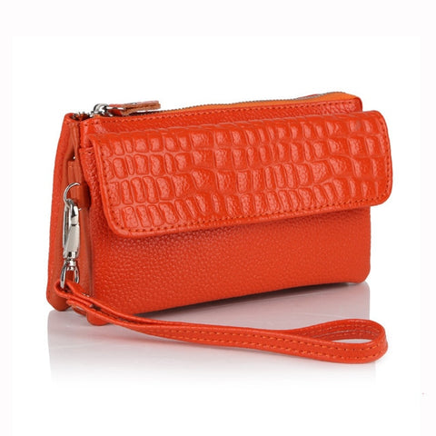 Image of Crocodile Evening Bag with shoulder strap