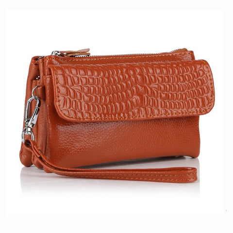 Image of Crocodile Evening Bag with shoulder strap