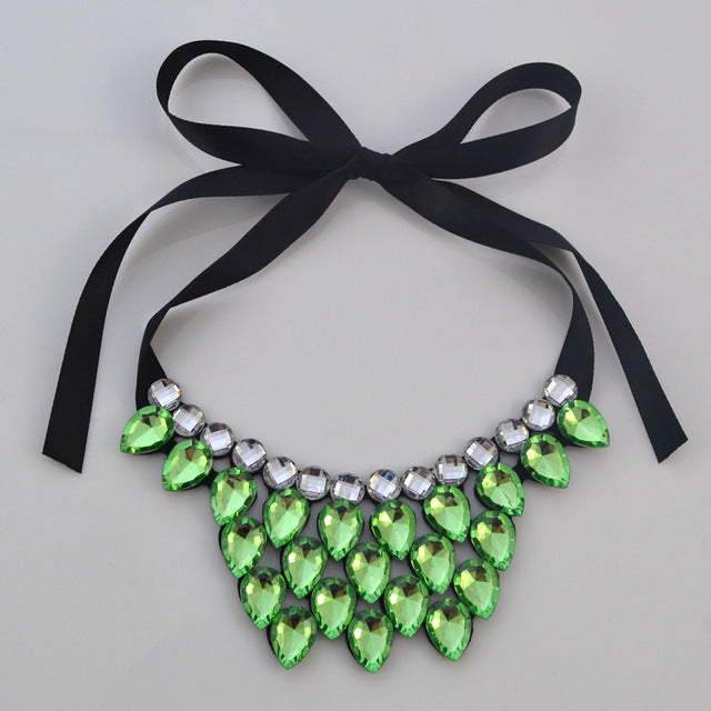 Heart-shaped resin necklace