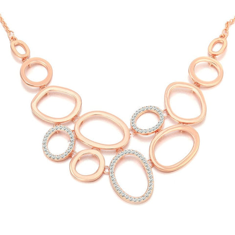 Image of Elegant Ovals & Circles Necklace