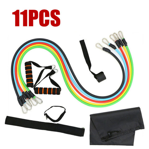 Image of 11PCS/ 13PCS Fitness Resistance Bands Workout Exercise Yoga Set Fitness Tube Yoga Stretch Training Home Gyms Elastic Pull Rope Resistance bands