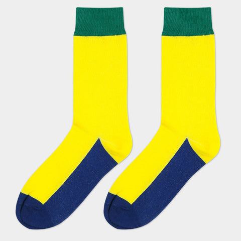 Image of Mens Striped Cotton Jacquard Socks Colorful Art Socks