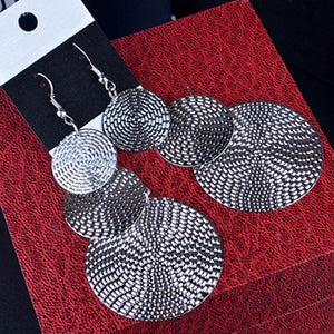 Image of Rock Punk Big Leaf Geometric Water Drop Metal Long Dangle Earrings For Women Bohemian Fashion Jewelry