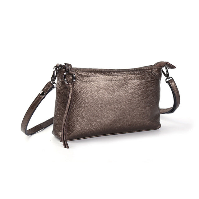 Leather Clutch Genuine Cowhide Leather Small Handbags Cross body