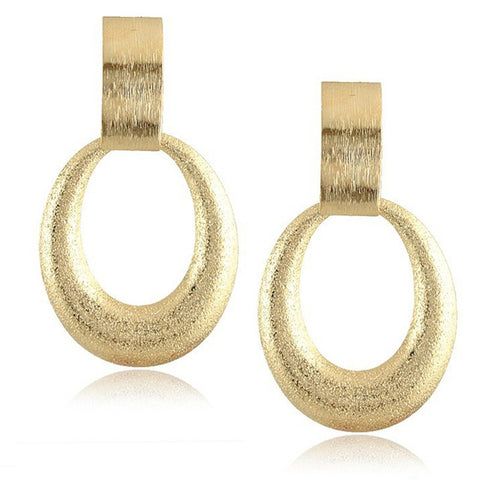 Image of Rock Punk Big Leaf Geometric Water Drop Metal Long Dangle Earrings For Women Bohemian Fashion Jewelry