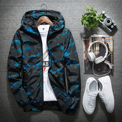 Image of New 2017 Spring Autumn Mens Fashion Casual Camouflage Hoodie Jacket Men Waterproof Clothes Men's Windbreaker Coat Male Outwear