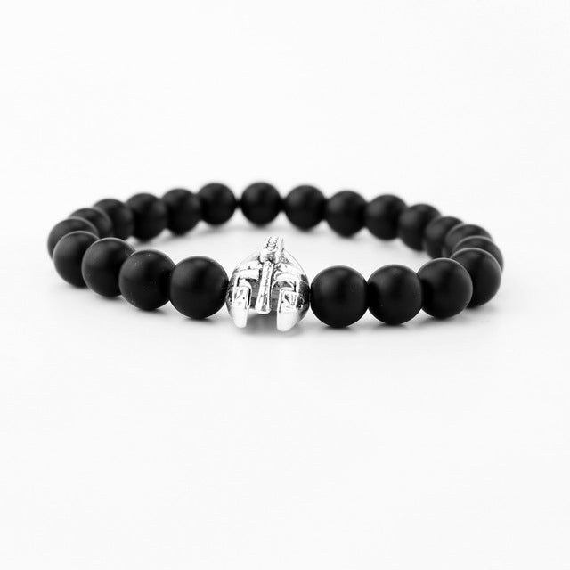 High quality matte beads bracelets Spartan warrior Mask bracelet - Free + Shipping