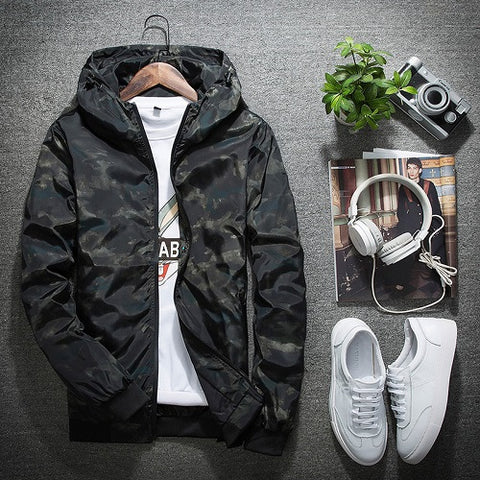 Image of New 2017 Spring Autumn Mens Fashion Casual Camouflage Hoodie Jacket Men Waterproof Clothes Men's Windbreaker Coat Male Outwear