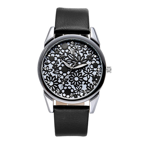 Image of Flower Face Quartz Wrist Watch Women