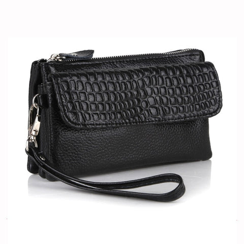 Image of Crocodile Evening Bag with shoulder strap