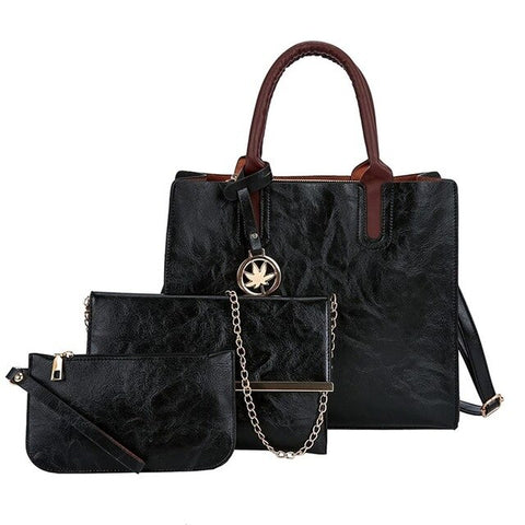 Image of 3pcs/Set Women Composite Bags Ladies Handbags PU Leather Shoulder Messenger Bags Tote Bag Shoulder Bags