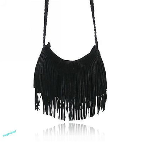 Image of 3 Colors fringed Tassel Bags Fringe Messenger Shoulder Tassel Bag Handbag Crossbody Satchel Tote Tassel HandbagShoulder Bags