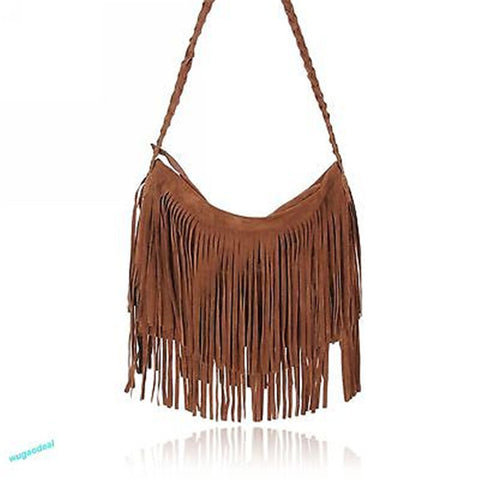 Image of 3 Colors fringed Tassel Bags Fringe Messenger Shoulder Tassel Bag Handbag Crossbody Satchel Tote Tassel HandbagShoulder Bags