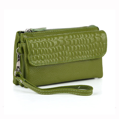 Image of Crocodile Evening Bag with shoulder strap