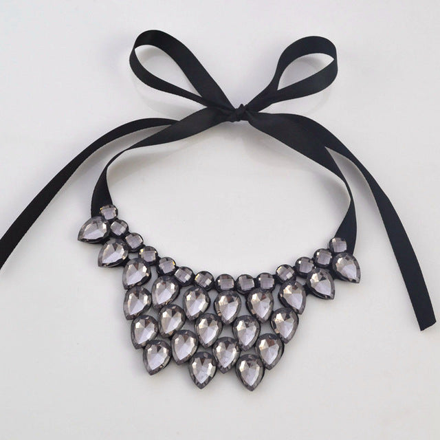 Heart-shaped resin necklace