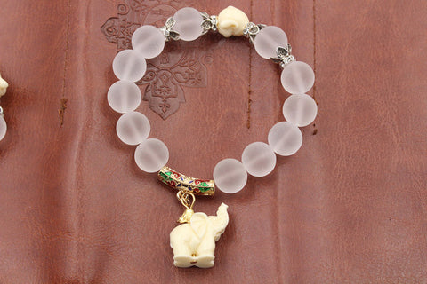 Image of Elephant bracelet for women smile Buddha charms handmade bracelet jewelry
