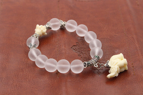 Image of Elephant bracelet for women smile Buddha charms handmade bracelet jewelry