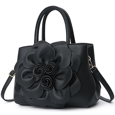 Gorgeous Floral Leather Handbag or Purse with Shoulder or Crossbody strap