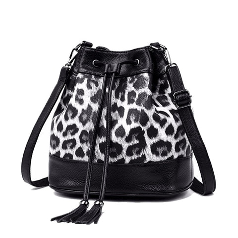 Image of Animal Print Drawstring Bucket