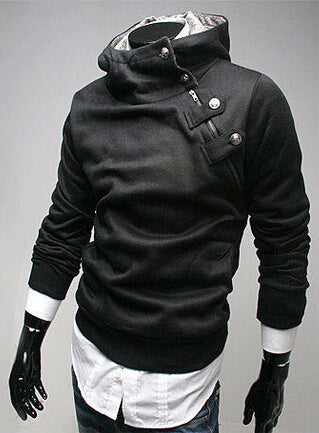 Image of 2017 Men's Casual Hoodies Mens Turtleneck Hooded Jumper Thicken Warm Sweatshirts Big Size M-3XL