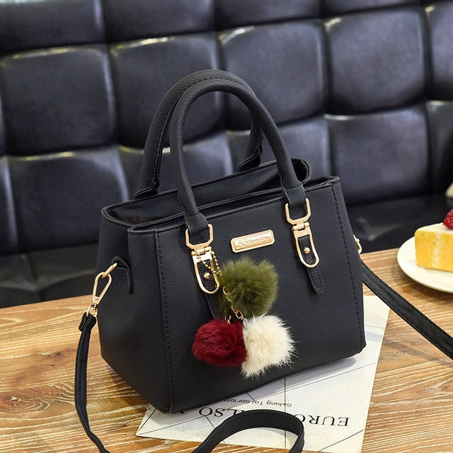 Luxury Handbag with decorative fur