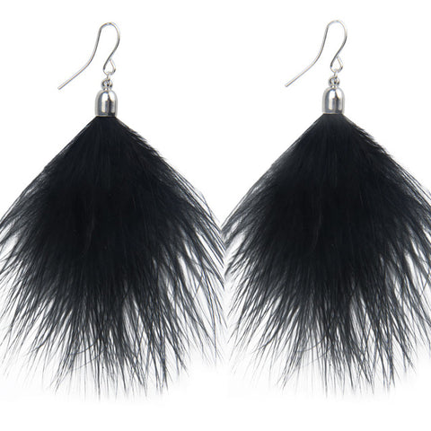 Image of Bohemian Handmade Feather Earrings