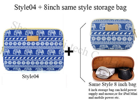 Image of Genuine Bohemia Laptop Bag National Style Shockproof Waterproof Laptop Sleeve Notebook Case For Macbook 10/11/12/13.3/14/15/17"