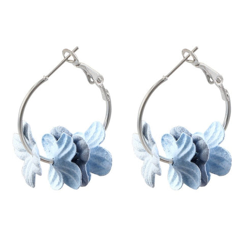 Image of Flower Drop Earrings Colorful Petals