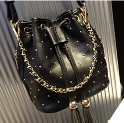 Image of Drawstring Bucket Bag Crossbody Messenger Bags Designer Handbag