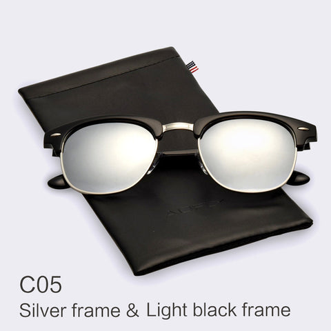 Image of Classic Half Metal Polarized Sunglasses Men Women Brand Designer Glasses Mirror Sun Glasses Fashion