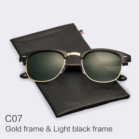 Image of Classic Half Metal Polarized Sunglasses Men Women Brand Designer Glasses Mirror Sun Glasses Fashion