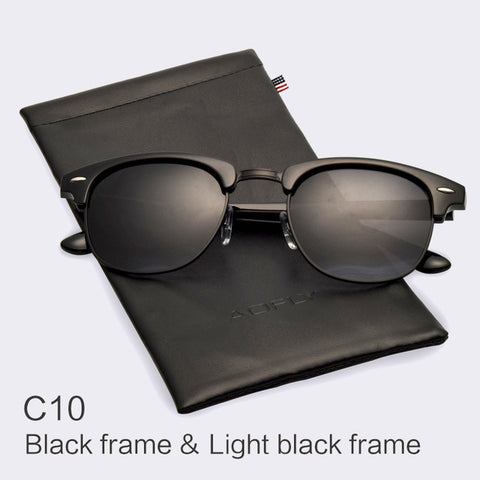 Image of Classic Half Metal Polarized Sunglasses Men Women Brand Designer Glasses Mirror Sun Glasses Fashion