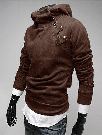 Image of 2017 Men's Casual Hoodies Mens Turtleneck Hooded Jumper Thicken Warm Sweatshirts Big Size M-3XL