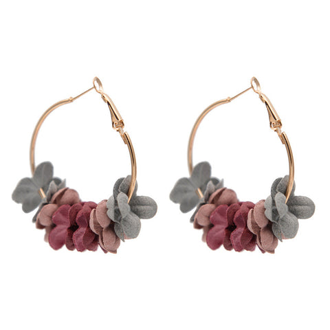 Image of Flower Drop Earrings Colorful Petals
