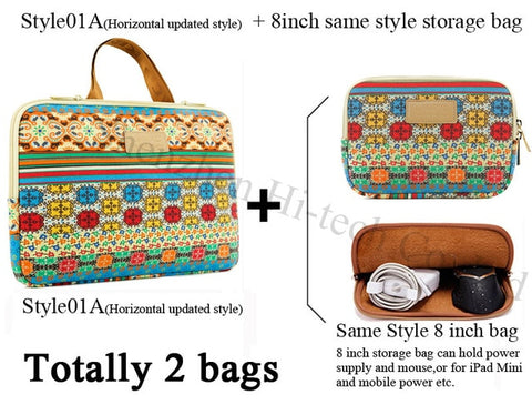 Image of Genuine Bohemia Laptop Bag National Style Shockproof Waterproof Laptop Sleeve Notebook Case For Macbook 10/11/12/13.3/14/15/17"