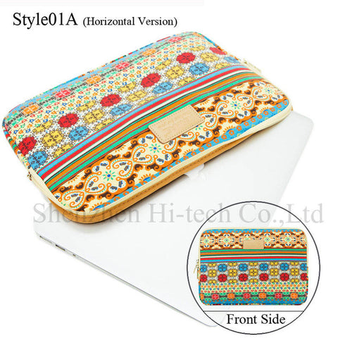 Image of Genuine Bohemia Laptop Bag National Style Shockproof Waterproof Laptop Sleeve Notebook Case For Macbook 10/11/12/13.3/14/15/17"