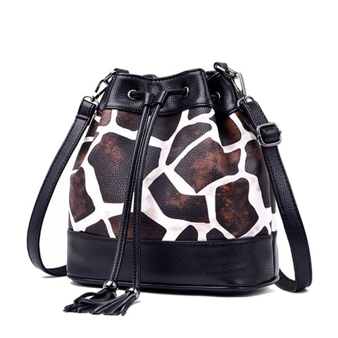 Image of Animal Print Drawstring Bucket