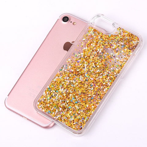 Image of LOVECOM Dynamic Liquid Glitter Colorful Paillette Sand Quicksand Hard Back Cover Phone Case For iPhone 6 6S 7 7 Plus