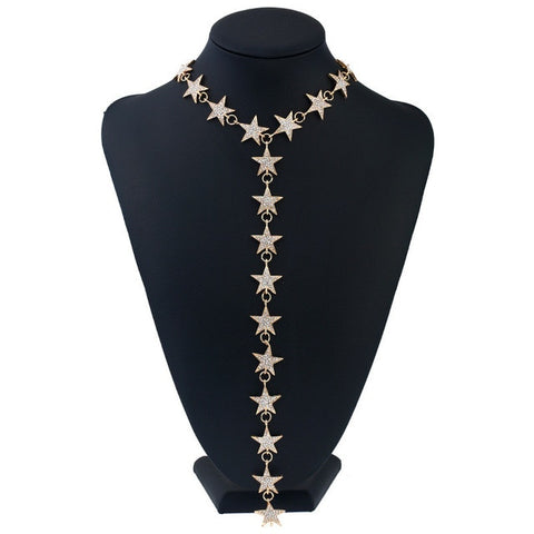 Image of Feel like a Star Multi-Layer Star Drop Necklace