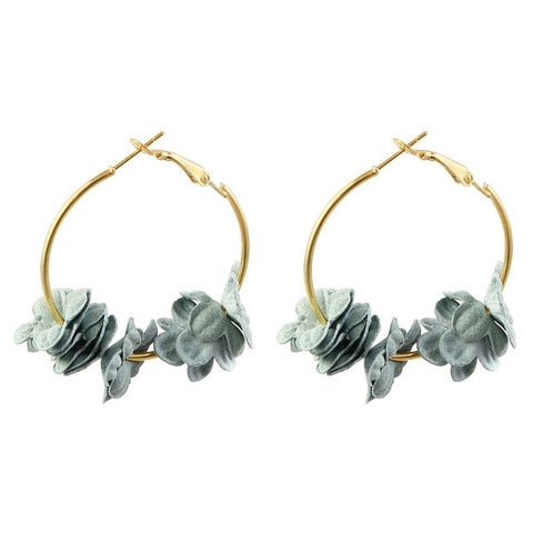 Image of Flower Drop Earrings Colorful Petals