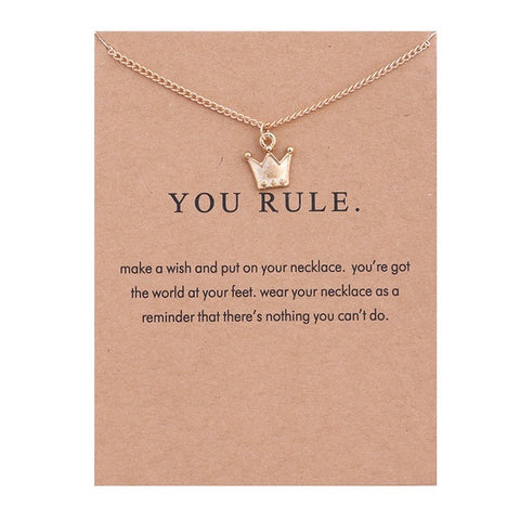Image of Make a wish and You Rule Crown Necklace