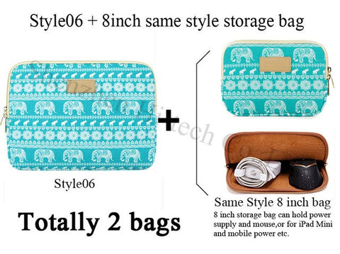 Image of Genuine Bohemia Laptop Bag National Style Shockproof Waterproof Laptop Sleeve Notebook Case For Macbook 10/11/12/13.3/14/15/17"