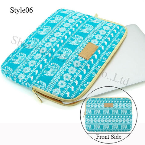 Image of Genuine Bohemia Laptop Bag National Style Shockproof Waterproof Laptop Sleeve Notebook Case For Macbook 10/11/12/13.3/14/15/17"