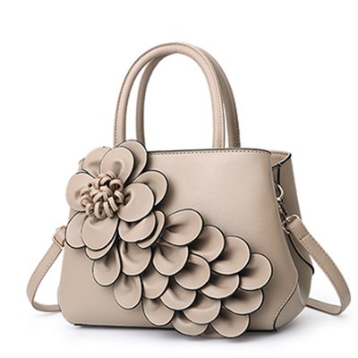 Image of Gorgeous Floral Leather Handbag or Purse with Shoulder or Crossbody strap